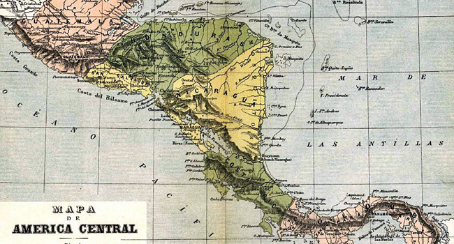 mapa fisico centroamerica